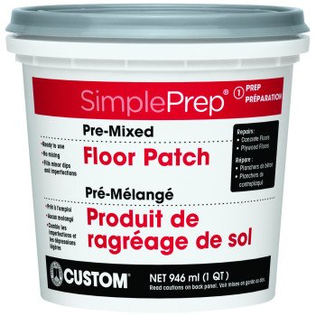 Custom CFPQT Pre-Mixed Floor Patch, Gray, 1 qt Pail