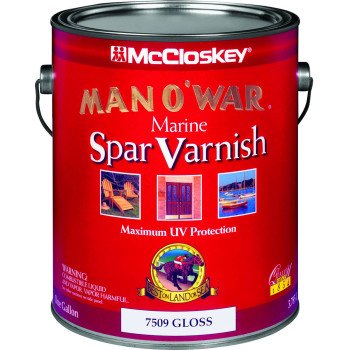 McCloskey Man O' War 080.0007509.007 Marine Spar Varnish, Gloss, Clear, Liquid, 1 gal