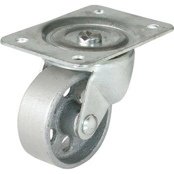 Shepherd Hardware 9176 Swivel Caster, 2-1/2 in Dia Wheel, 1 in W Wheel, Cast Iron Wheel, 175 lb