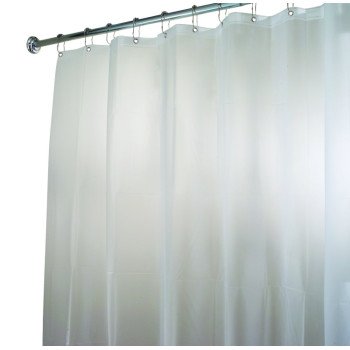 iDESIGN 14752 Shower Curtain/Liner, 72 in L, 72 in W, EVA Foam, White