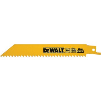 DEWALT DW4850 Reciprocating Saw Blade, Applicable Materials: Nail-Embedded Wood, Non-Ferrous Metal, Plastic