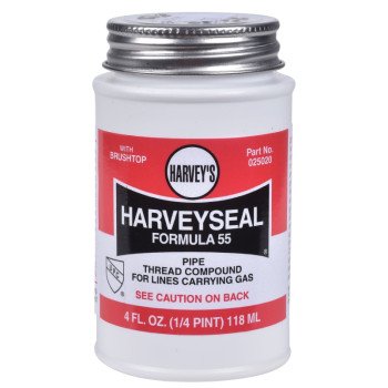 Harvey 25020 Pipe Thread Compound, 4 fl-oz Jar, Liquid, Paste, Yellow