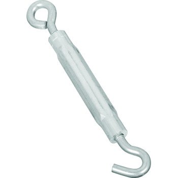 National Hardware 2172BC Series N221-846 Turnbuckle, 45 lb Working Load, #10-24 Thread, Hook, Eye, 5-1/2 in L Take-Up