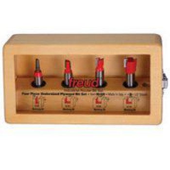 Freud 89-650 Undersized Plywood Bit Set, 4-Cutter, Carbide