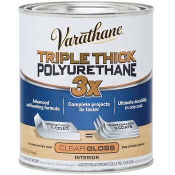 Varathane 284470 Polyurethane, Gloss, Liquid, Clear, 1 qt, Can