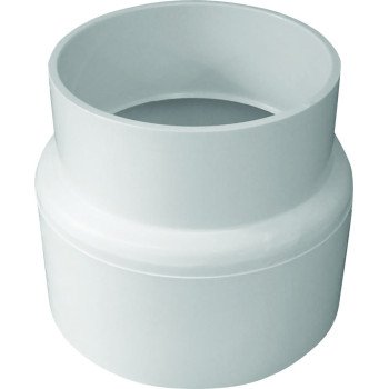 Canplas 414246BC Pipe Adapter, 4 in, Hub, PVC, White