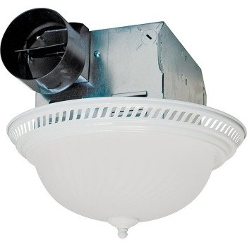 Air King DRLC703 Exhaust Fan, 1.6 A, 120 V, 70 cfm Air, 4 Sones, Fluorescent Lamp, 4 in Duct, White