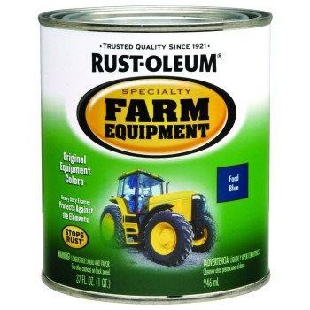 Rust-Oleum 7424502 Farm Equipment Paint, Ford Blue, 1 qt, Can, 130 sq-ft/qt Coverage Area