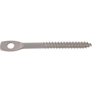 Toolpro 05015 Eye Lag Screw, 3 in L, Carbon Steel, Zinc, 100