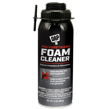 DAP 7565012005 Foam Cleaner, Aerosol, Solvent, Clear, 12 oz, Can