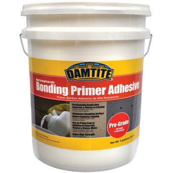 Damtite 05650 Primer Adhesive, Liquid, White, 5 gal Pail