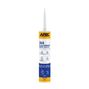 APOC AP-264 Series AP-2649 Elastomeric Roof Patch, White, Liquid, 10.1 oz, Tube