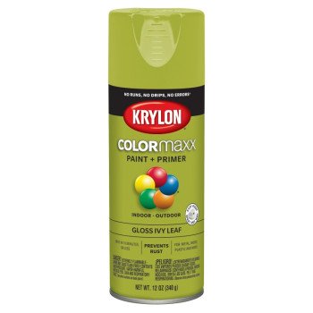 Krylon K05525007 Enamel Spray Paint, Gloss, Ivy Leaf, 12 oz, Can