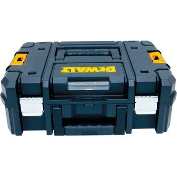 DEWALT TSTAK II Series DWST17807 Flat Top Tool Box, 66 lb, Plastic, Black, 6.37 in H x 13 in L x 17.25 in W Outside