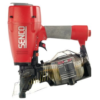 Senco SN71P1 Coil Siding Nailer, 250 to 375 Magazine, 15 deg Collation, Plastic, Wire Collation, 4.6 scfm Air