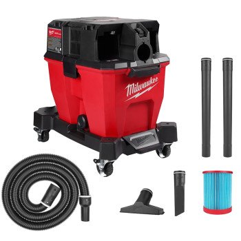 Milwaukee M18 FUEL 0920-20 Wet/Dry Vacuum, 9 gal Vacuum, 109 cfm Air, HEPA Filter