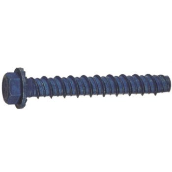 Tapcon 50403 Screw Anchor, Hex Drive, Steel, Metallic, 4 PK