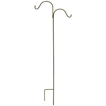 Landscapers Select GB-3091-3L Shepherd Hook, 24 in L, 84 in H, Steel, Black, Matte, Floor Standing Mounting