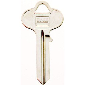 Hy-Ko 11010RU1 Key Blank, Brass, Nickel, For: Russwin and Corbin Cabinet, House Locks and Padlocks