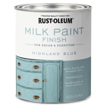 Rust-Oleum 331050 Milk Paint, Matte, Highland Blue, 1 qt, Can