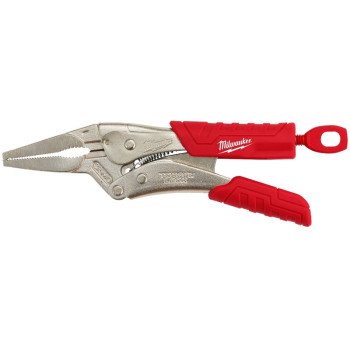 Milwaukee 48-22-3406 Locking Plier, 6 in OAL, 2.4 in Jaw Opening, Black/Red Handle, Comfort-Grip Handle, 3/16 in W Jaw