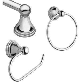 Moen Preston Series DN8433CH Bath Hardware Set, Metal, Chrome