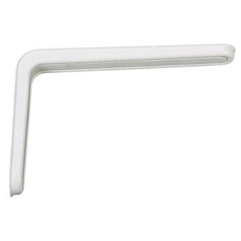 Knape & Vogt Slim-Line 215SP WH 10 Shelf L-Bracket, 10 in L, 6-1/2 in H, Steel