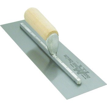 Marshalltown MX66 Finishing Trowel, 16 in L Blade, 4 in W Blade, Spring Steel Blade, Straight Handle, Wood Handle