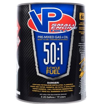 VP Racing 6232 50:1 Pre-Mixed Small Engine Fuel, Aromatic Hydrocarbon, Blue, 5 gal Pail