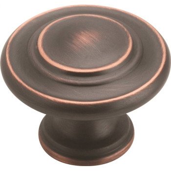 Amerock BP15862ORB Cabinet Knob, 1-5/16 in Projection, Zinc, Oil-Rubbed Bronze