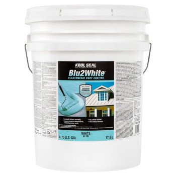 Kool Seal KS0063700-20 Elastomeric Roof Coating, White, 5 gal, Liquid