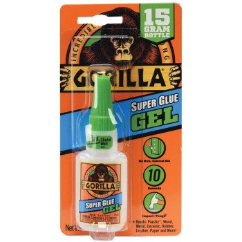 Gorilla 7600103 Super Glue, Liquid, Irritating, Straw/White Water, 15 g Bottle