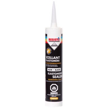 Resisto 65650 Elastomeric Sealant, Paste, Black, 10 oz, Cartridge