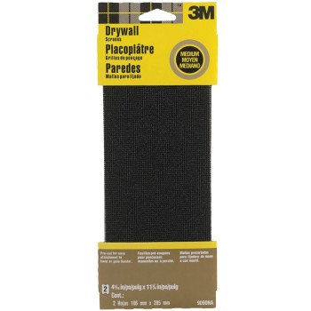 3M 9090 Sanding Screen, 11 in L, 4-3/8 in W, 80 Grit, Medium, Silicone Carbide Abrasive, Cloth Backing