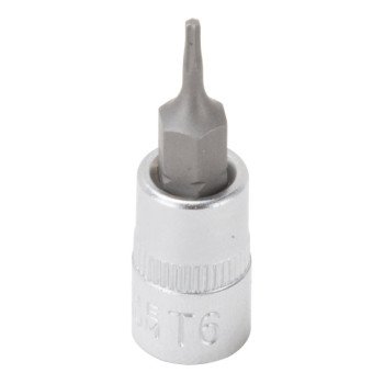 Vulcan 55050023SD Star Bit Socket, T6 Tip, Chrome