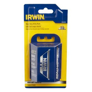 Irwin 2084300 Utility Blade with Dispenser, 2-3/8 in L, Bi-Metal, 2-Point