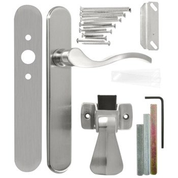 Wright Products VBG115SN Door Lever Lockset, Brass, Satin Nickel, 3/4 to 2 in Thick Door