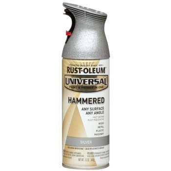 Rust-Oleum 245219 Hammered Spray Paint, Hammered, Silver, 12 oz, Can