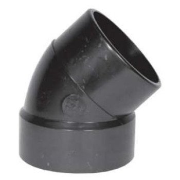 IPEX 027227 Pipe Elbow, 4 in, Hub x Spigot, 45 deg Angle, ABS, SCH 40 Schedule