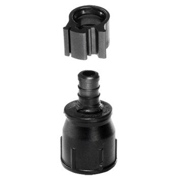 Flair-It PEXLOCK 30865 Pipe Adapter, 1/2 x 7/8 in, Ballcock, Polysulfone, Black, 100 psi Pressure