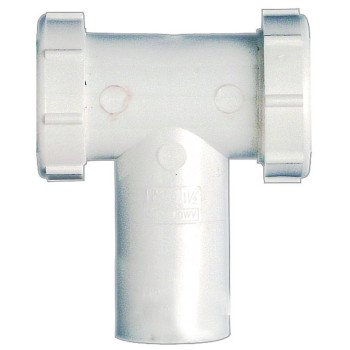 Plumb Pak PP66-7W Center Outlet and Tailpiece, 1-1/2 in, Slip-Joint, Plastic, White