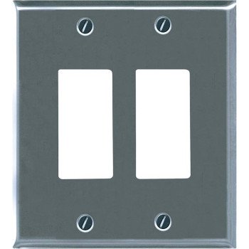 2161RR CHROME WALLPLATE 2 GANG