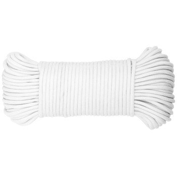 Baron 63016 550 Paracord, 5/32 in Dia, 100 ft L, White