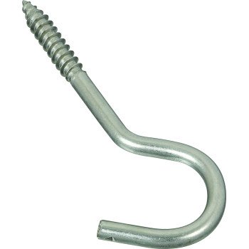 National Hardware 2153BC Series N220-822 Screw Hook, 3/8 in Opening, 4-7/8 in L, Stainless Steel, Zinc