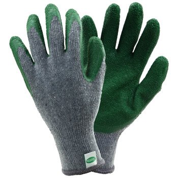 Scotts SC30501 L3P Coated Gloves, Men's, L, Elastic Knit Wrist Cuff, Latex Coating, Polyester Glove, Gray