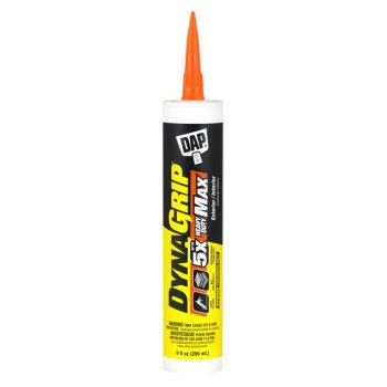 DAP DYNAGRIP 27511 Construction Adhesive, White, 9 oz Cartridge