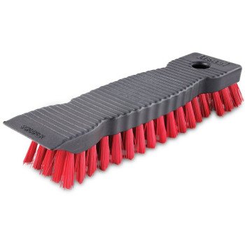 Libman 513 Heavy-Duty Scrub Brush, 1-1/8 in L Trim, PET, Red, 9 in W Brush, 9-1/2 in OAL