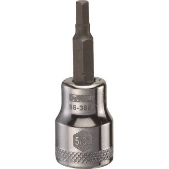 DEWALT DWMT86388OSP Fractional Hex Bit Socket, 5/32 in Tip, 3/8 in Drive, Polished Chrome Vanadium, 1-31/32 in OAL