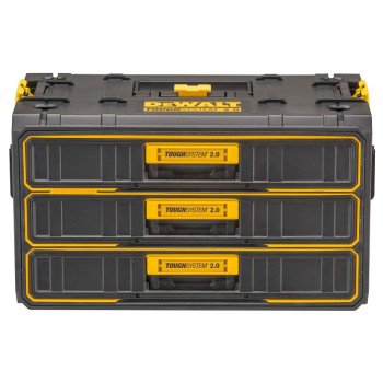 DEWALT TOUGHSYSTEM DWST08330 2.0 Tool Box, 43.5 lb, Metal/Plastic, 3-Drawer