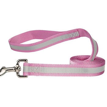 Guardian Gear ZA985 66 75 Reflective Dog Lead, 6 ft L, 1 in W, Nylon Line, Pink, Fastening Method: Swivel Clip